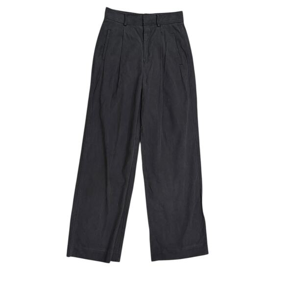 Everlane The Way-High Drape Trouser In Black - Picture 2 of 7